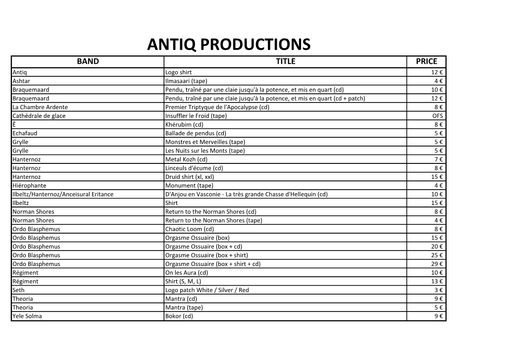 Antiq Productions