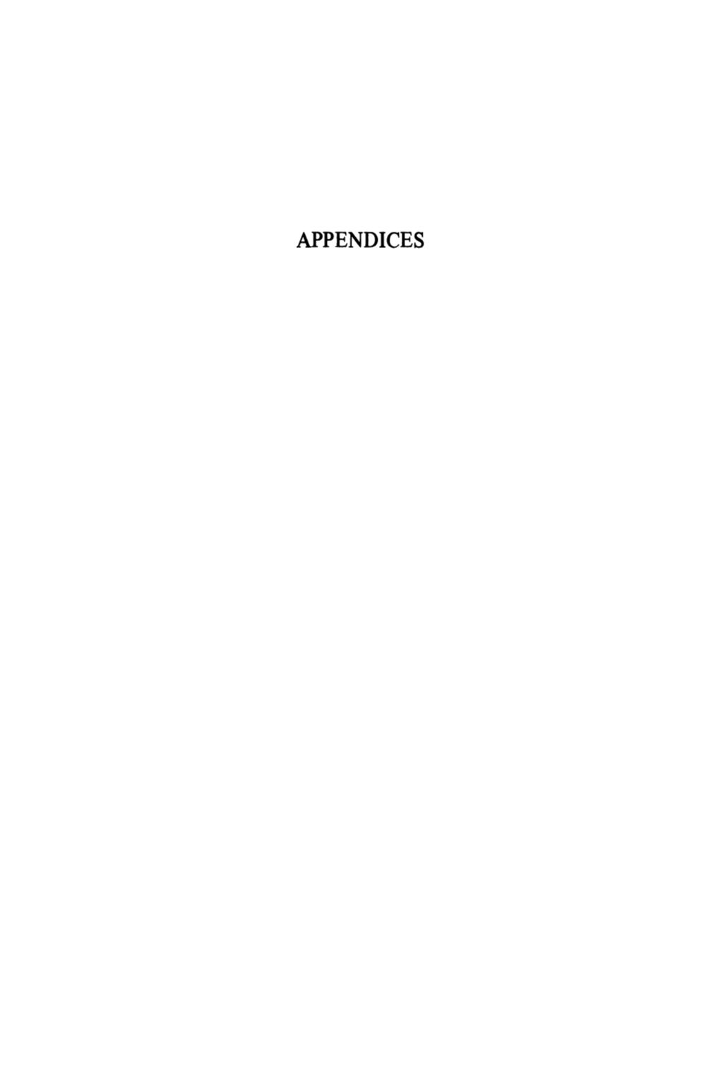 Appendices Appendix I