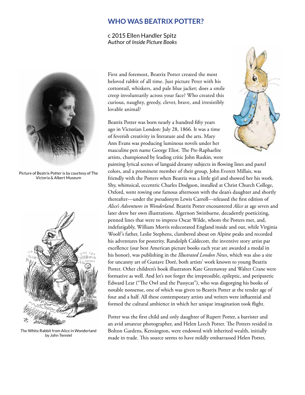 Who Was Beatrix Potter?