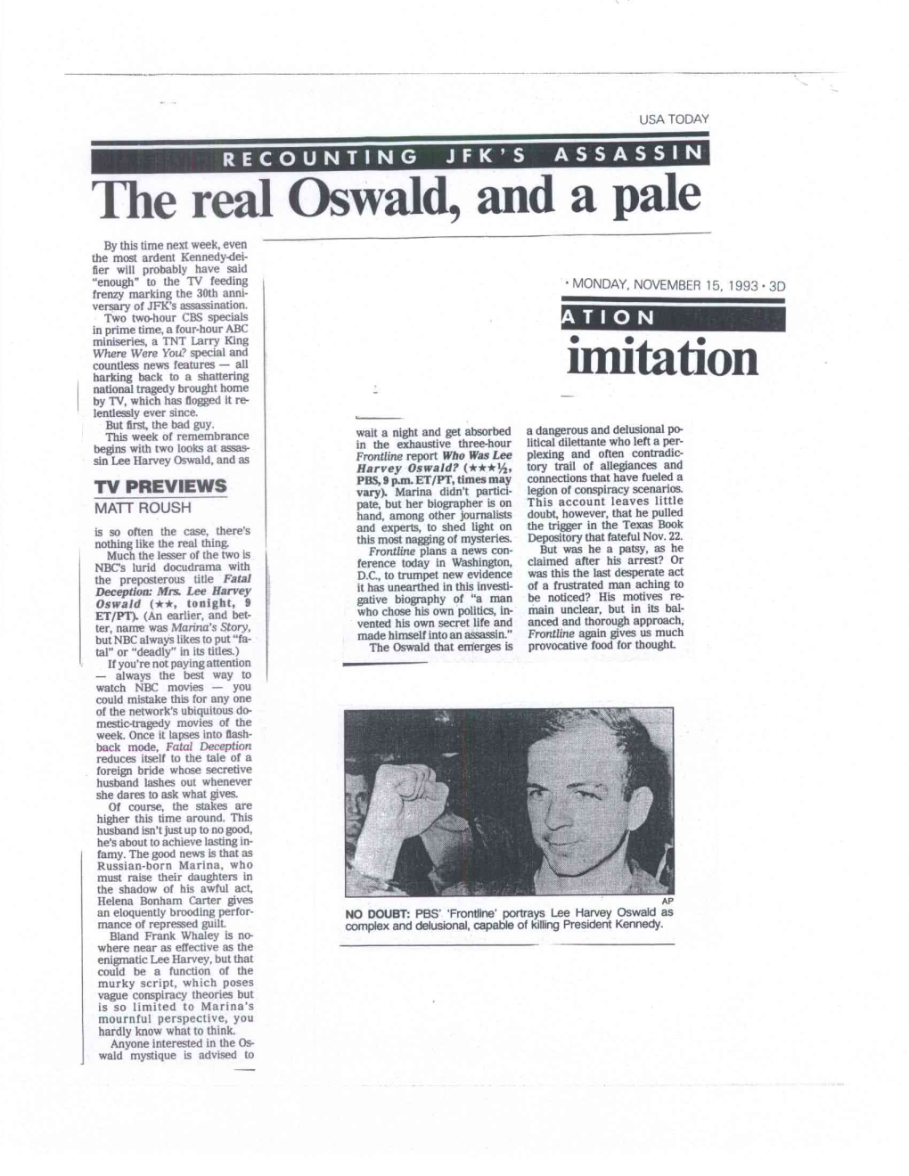 Imitation the Real Oswald, and a Pale
