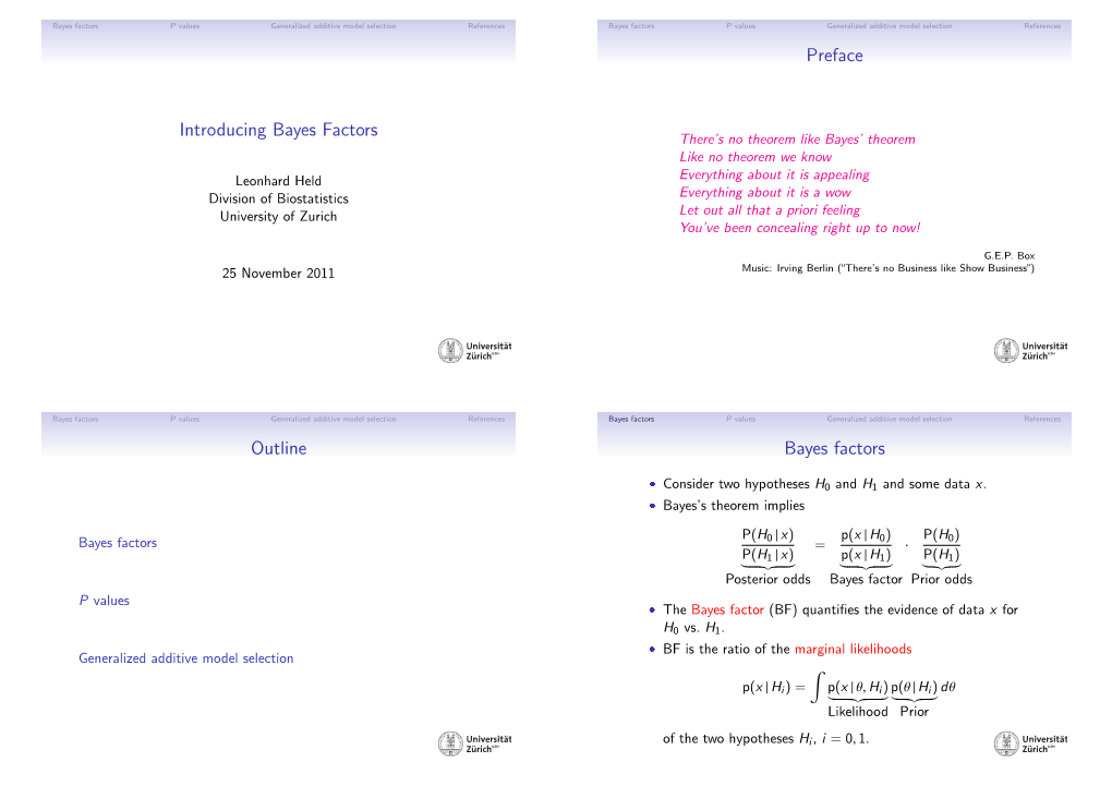 Introducing Bayes Factors