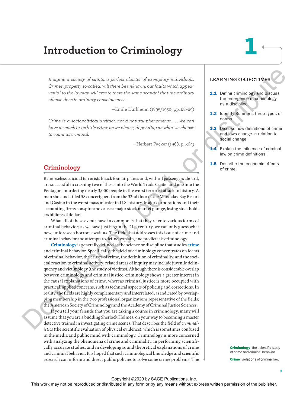 Introduction to Criminology 1