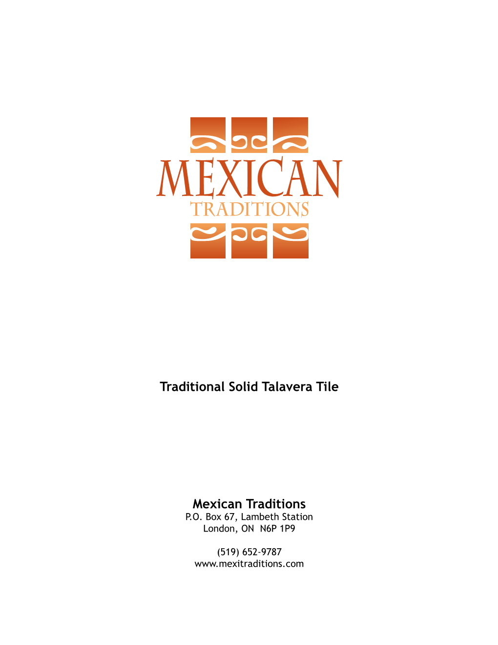 Traditional Solid Talavera Tile Mexican Traditions