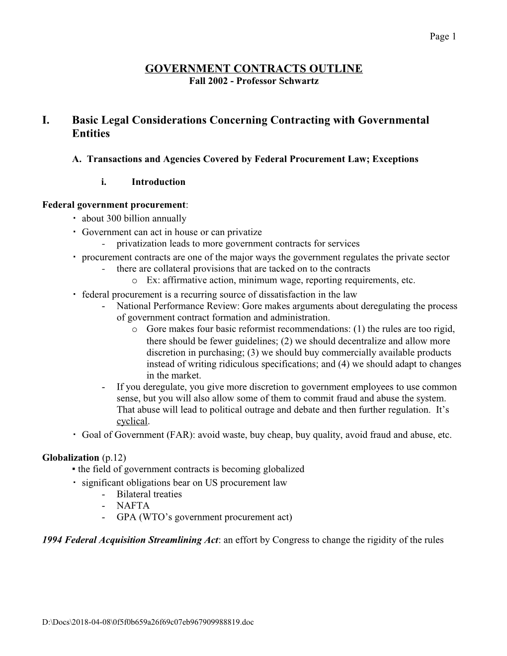 Government Contracts Outline s1