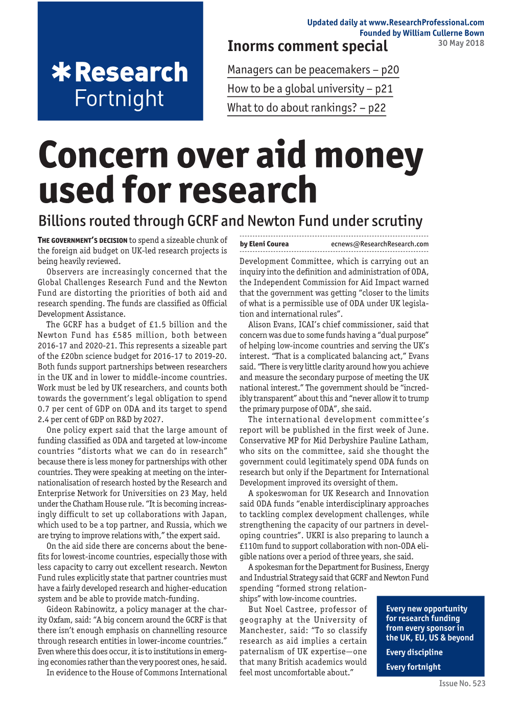 Concern Over Aid Money Used for Research Billions Routed Through GCRF and Newton Fund Under Scrutiny