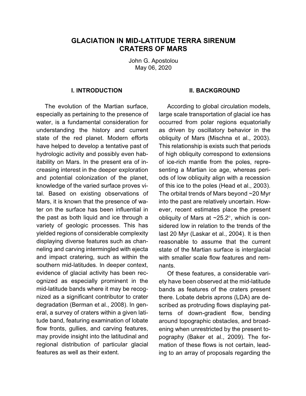 Glaciation in Mid-Latitude Terra Sirenum Craters of Mars