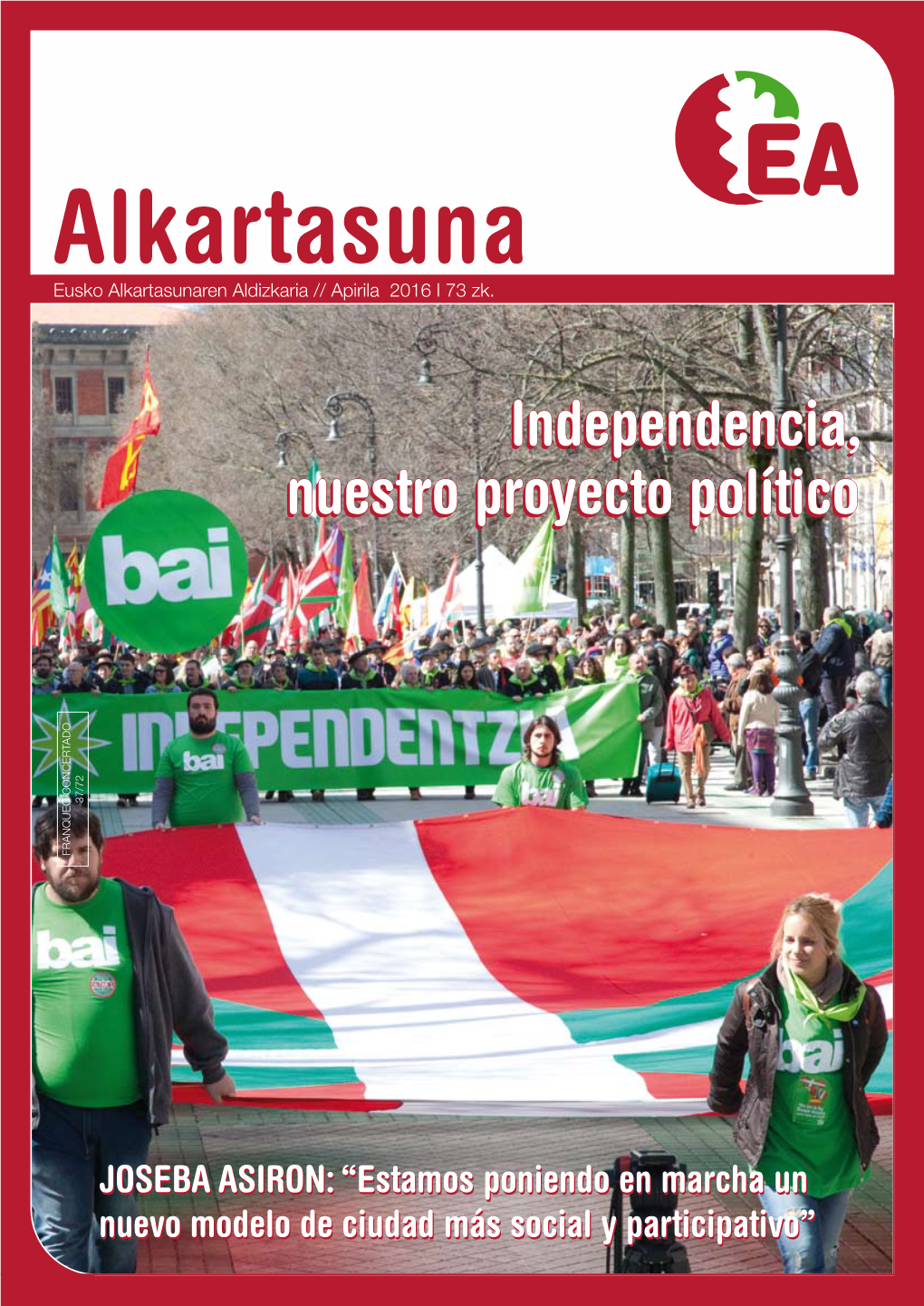 Eusko Alkartasunaren Aldizkaria // Apirila 2016 I 73 Zk