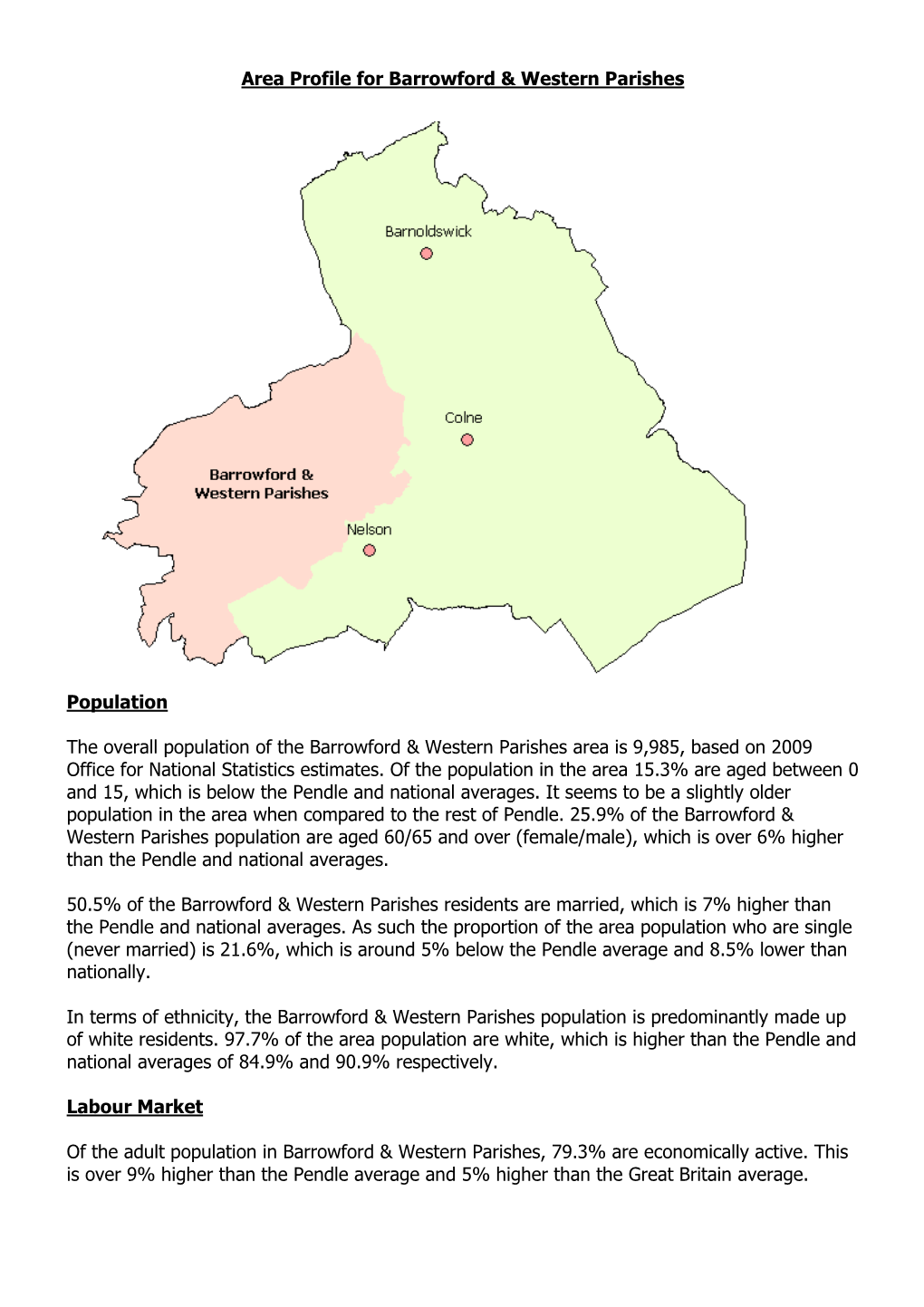 Download Area Profile for Barrowford and Western Parishes