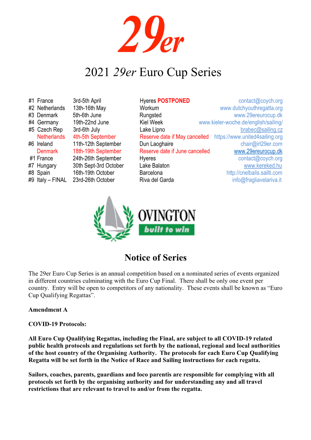 2021 29Er Euro Cup Series