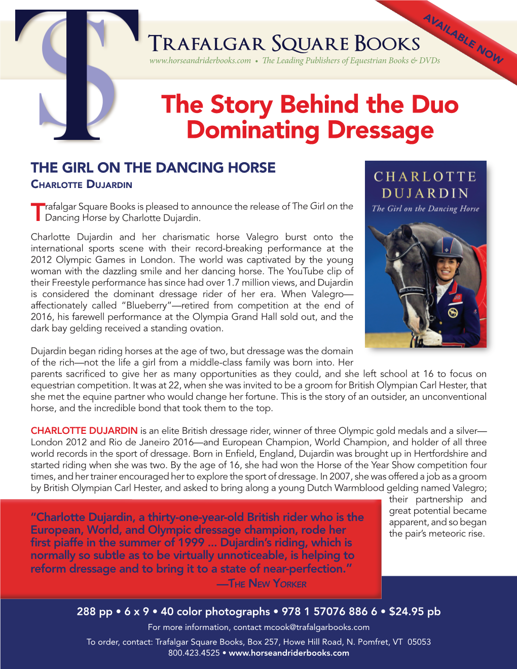 THE GIRL on the DANCING HORSE Charlotte Dujardin