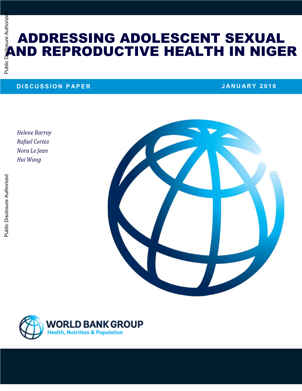 Addressing Adolescent Sexual and Reproductive Health in Niger