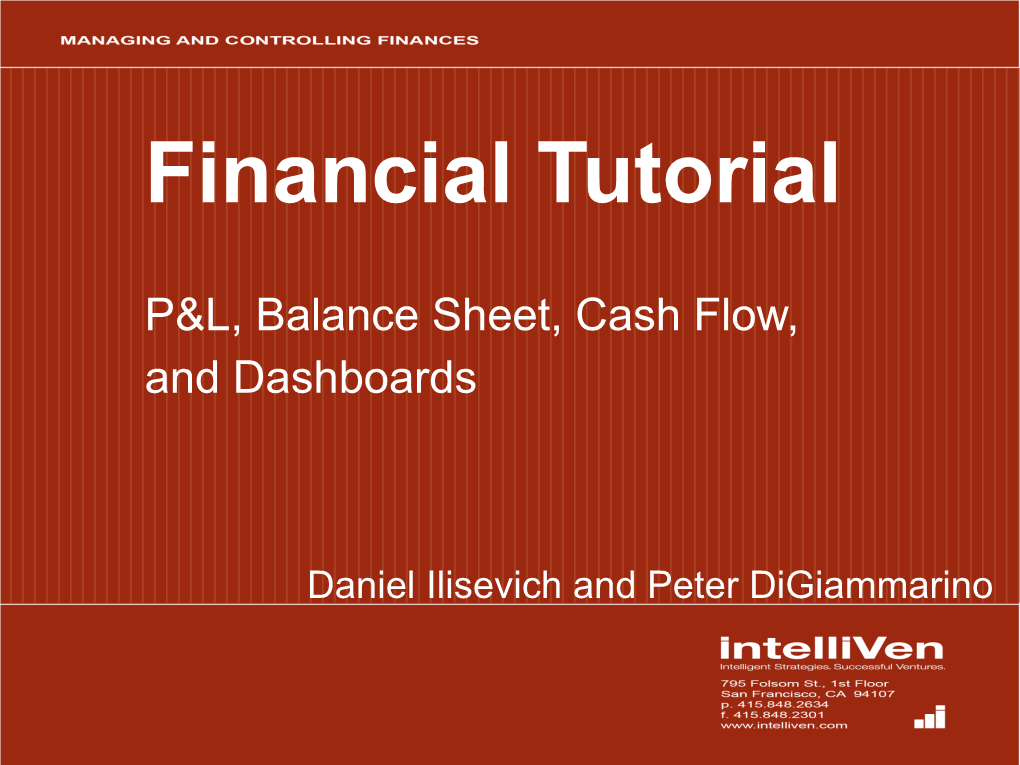 Financial Tutorial