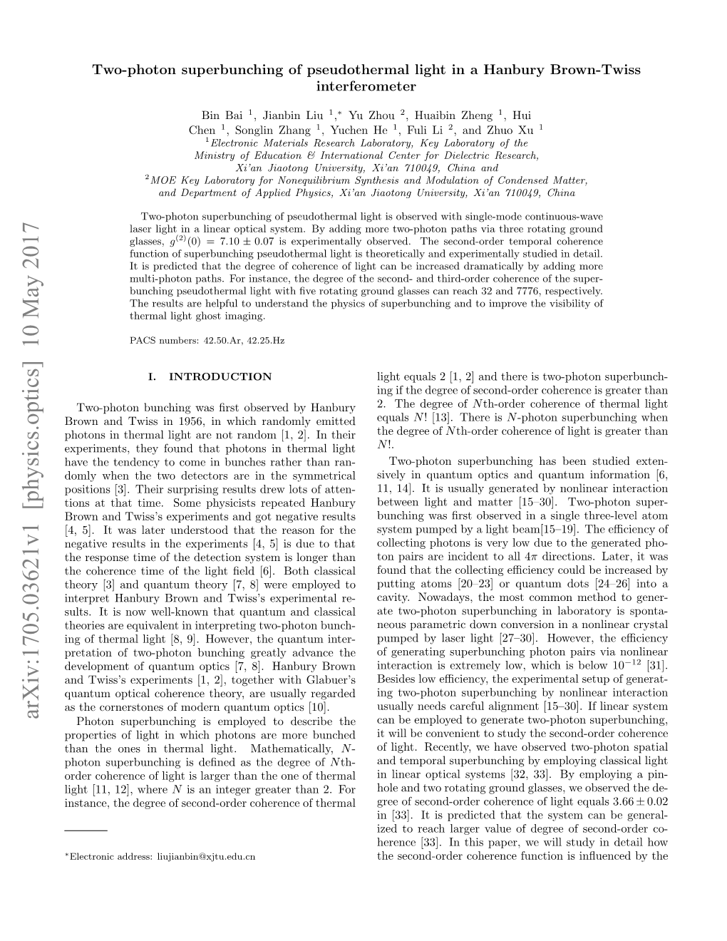 Two-Photon Superbunching of Pseudothermal Light in a Hanbury Brown-Twiss Interferometer