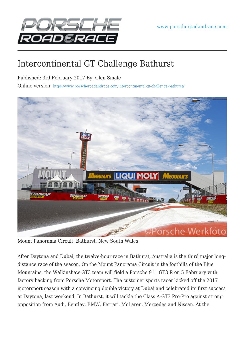 Intercontinental GT Challenge Bathurst
