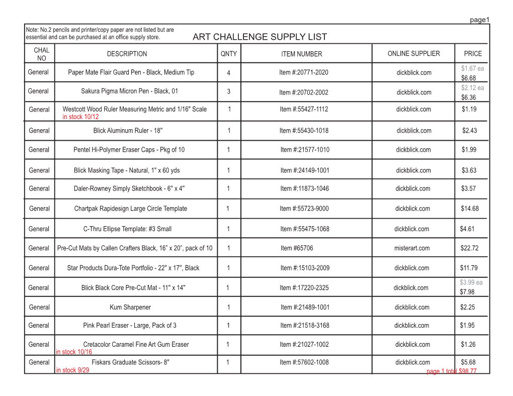 AC Supply List.Cdr