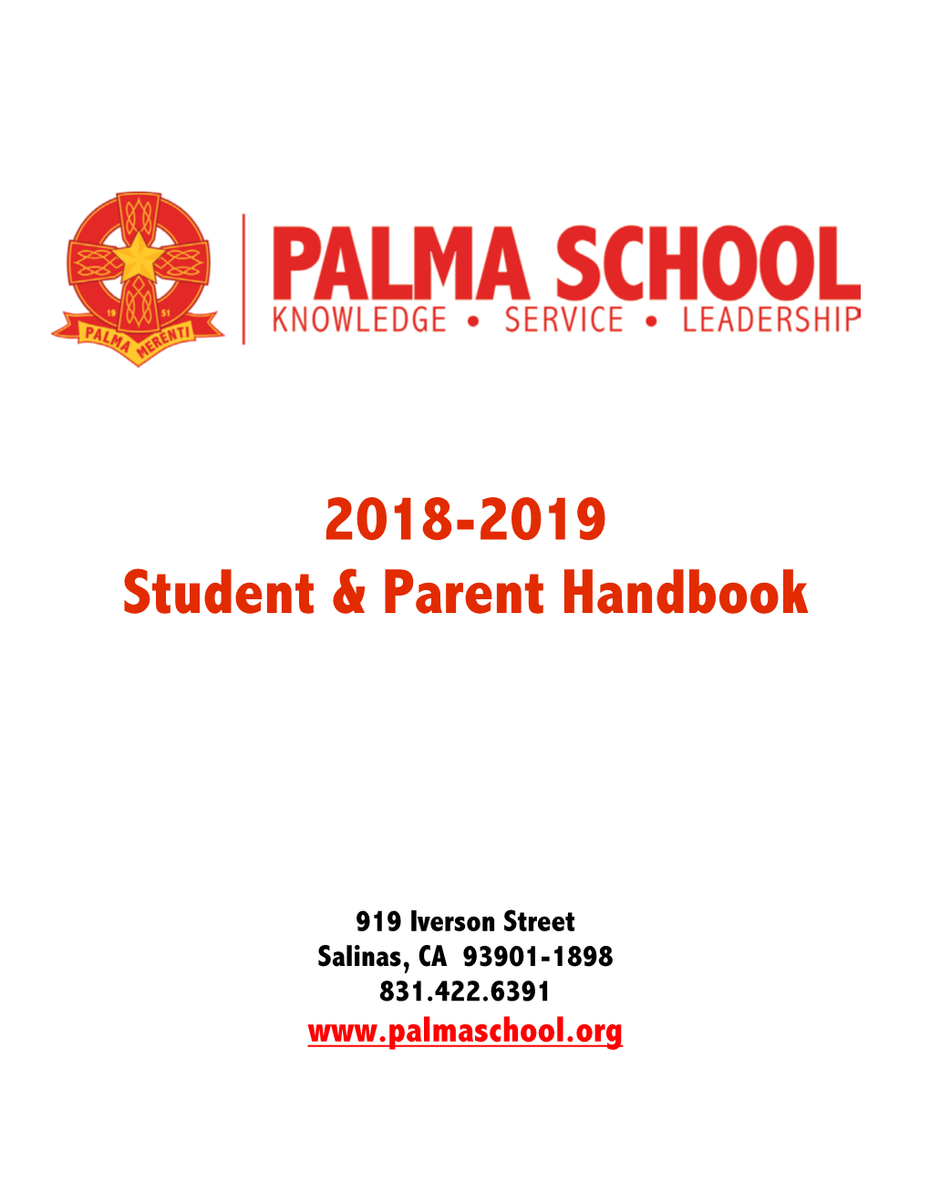 2018-2019 Student & Parent Handbook