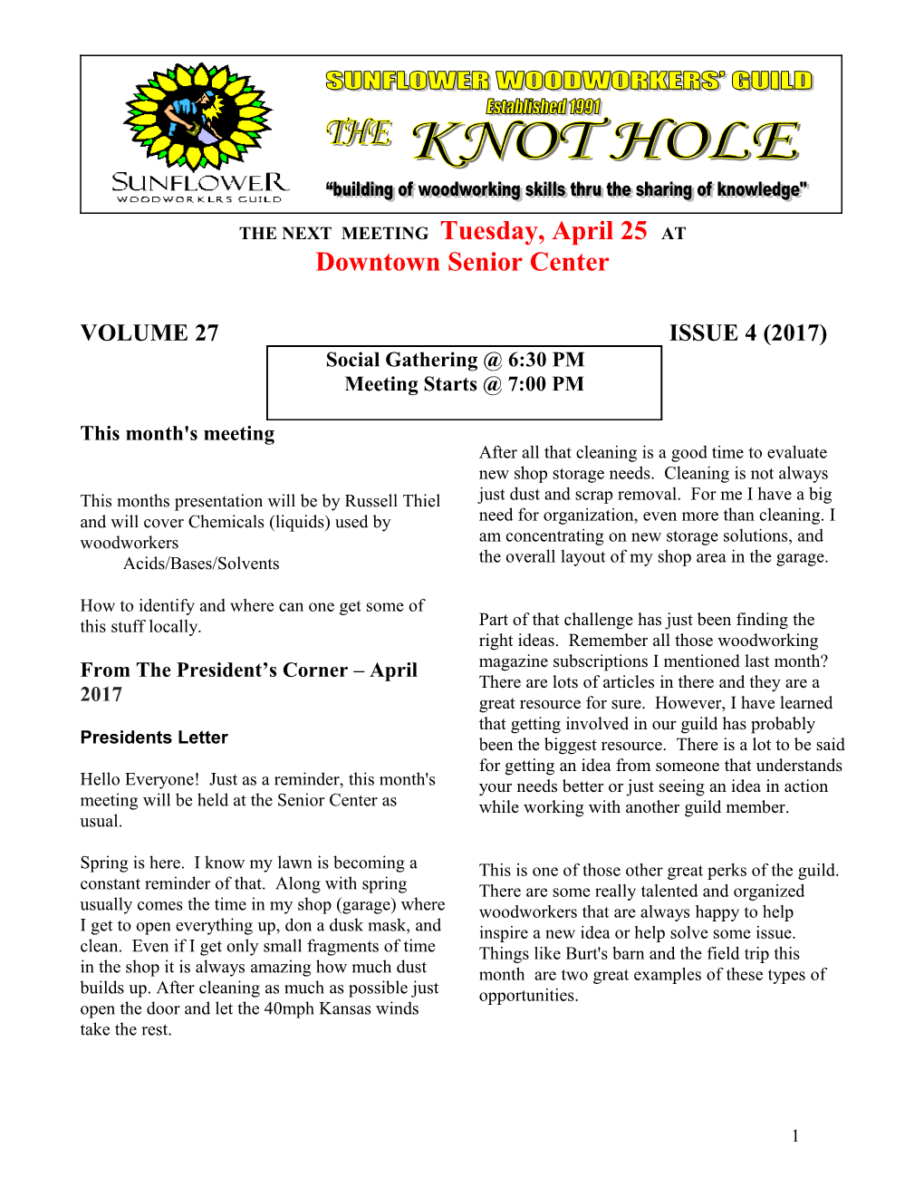 April 2017 Knothole.Pdf