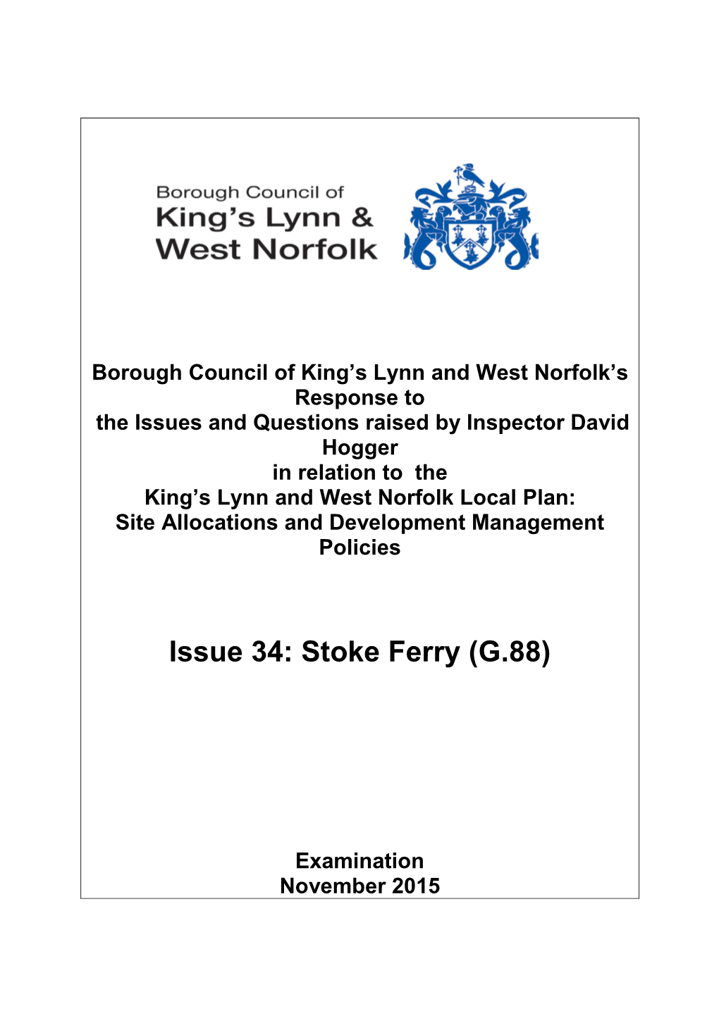 Issue 34: Stoke Ferry (G.88)