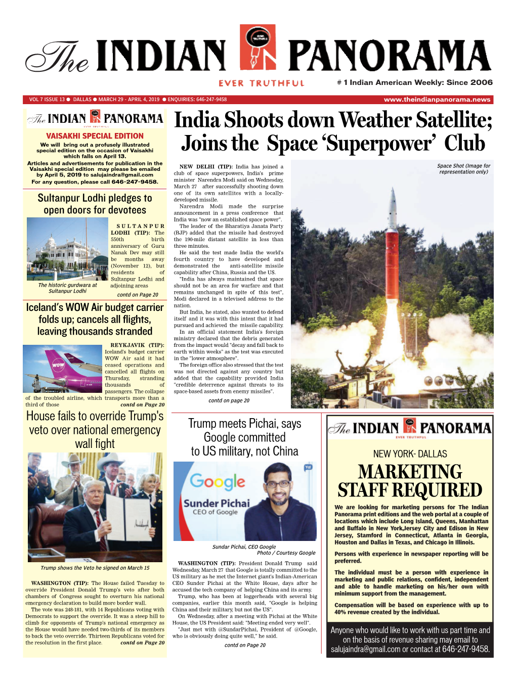 India Shoots Down Weather Satellite; Joins The