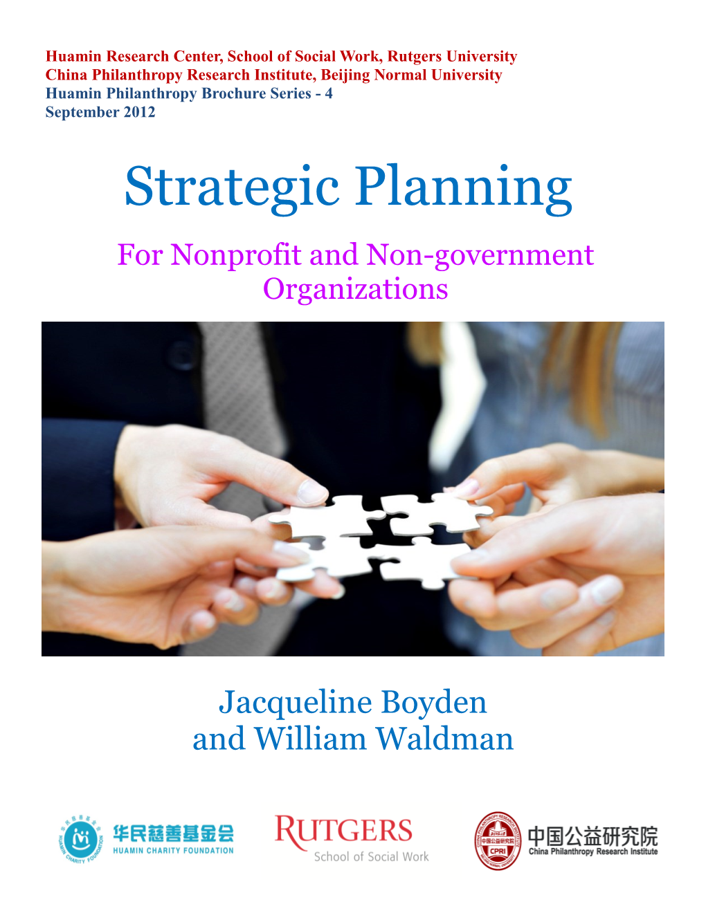 Strategic Planning for Nonprofit and Non-Government Organizations