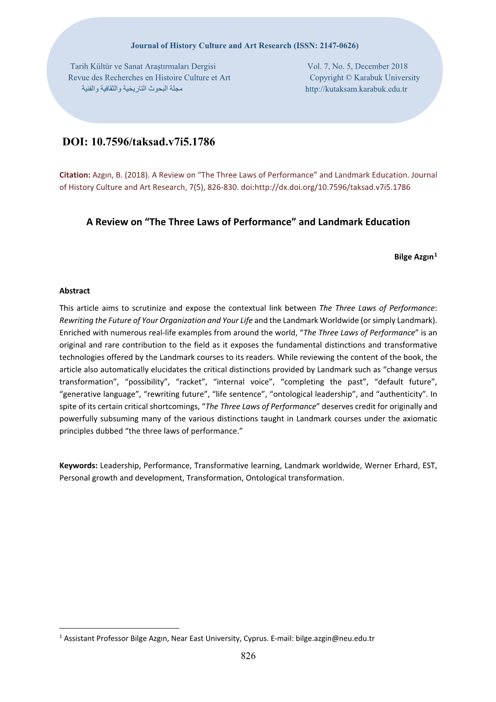 A Review on “The Three Laws of Performance” and Landmark Education