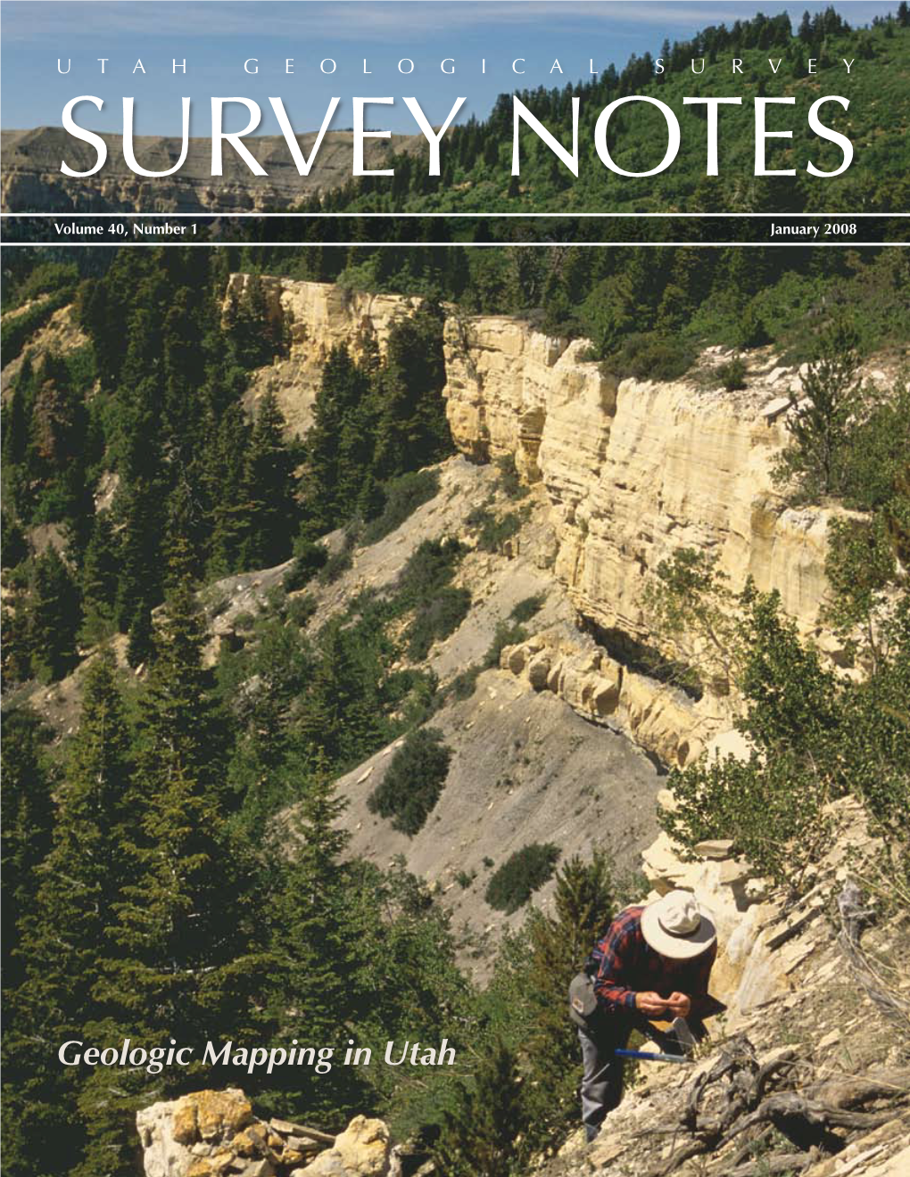 Geologic Mapping in Utah CONTENTS the DIRECTOR’S PERSPECTIVE GEOLOGIC MAPPING in UTAH