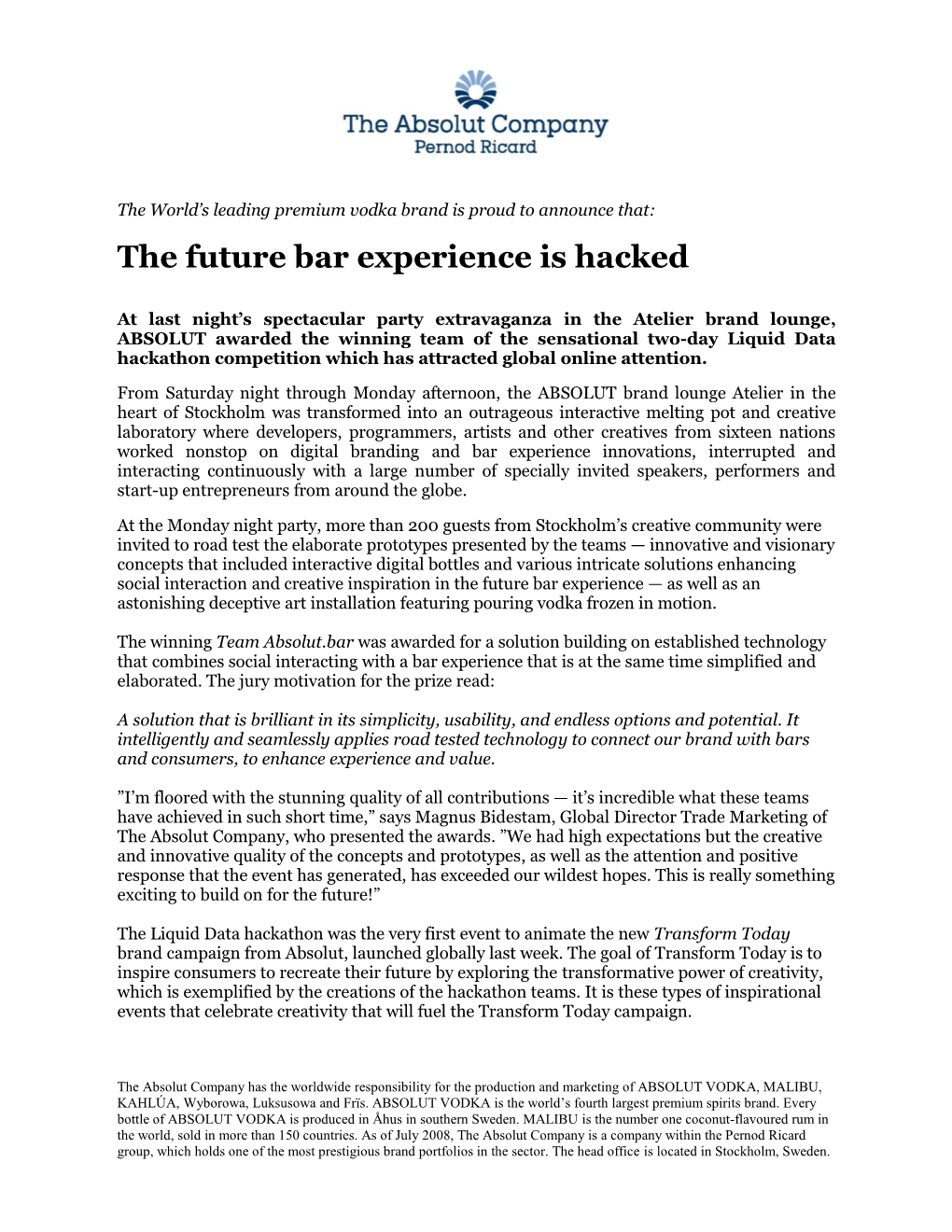 The Future Bar Experience Is Hacked