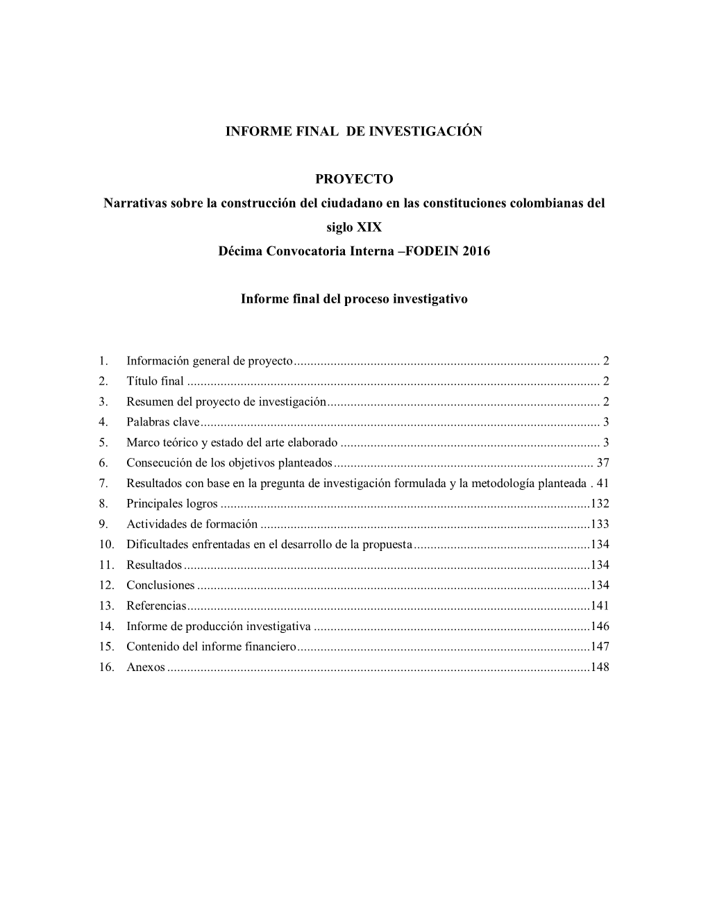 INFORME FINAL DE INVESTIGACIÓN PROYECTO Narrativas Sobre La