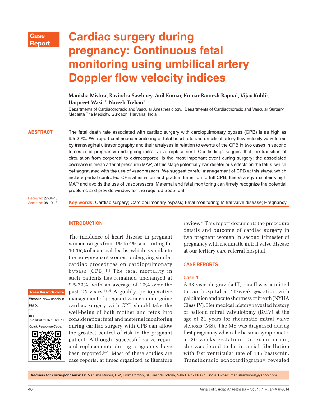 Continuous Fetal Monitoring Using Umbilical Artery Doppler Flow Velocity Indices