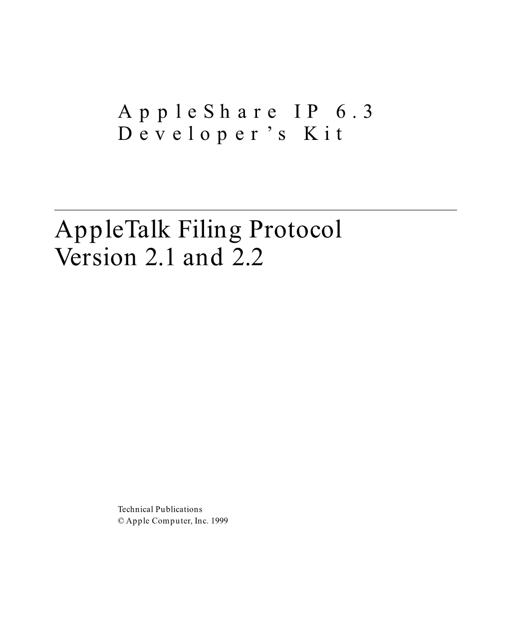 Appletalk Filing Protocol Version 2.1 and 2.2