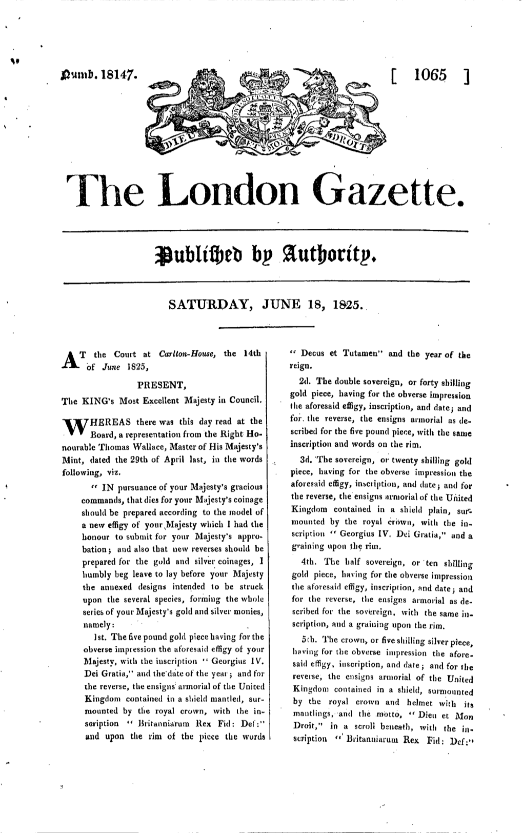 London Gazette 8Ut|)Oritp