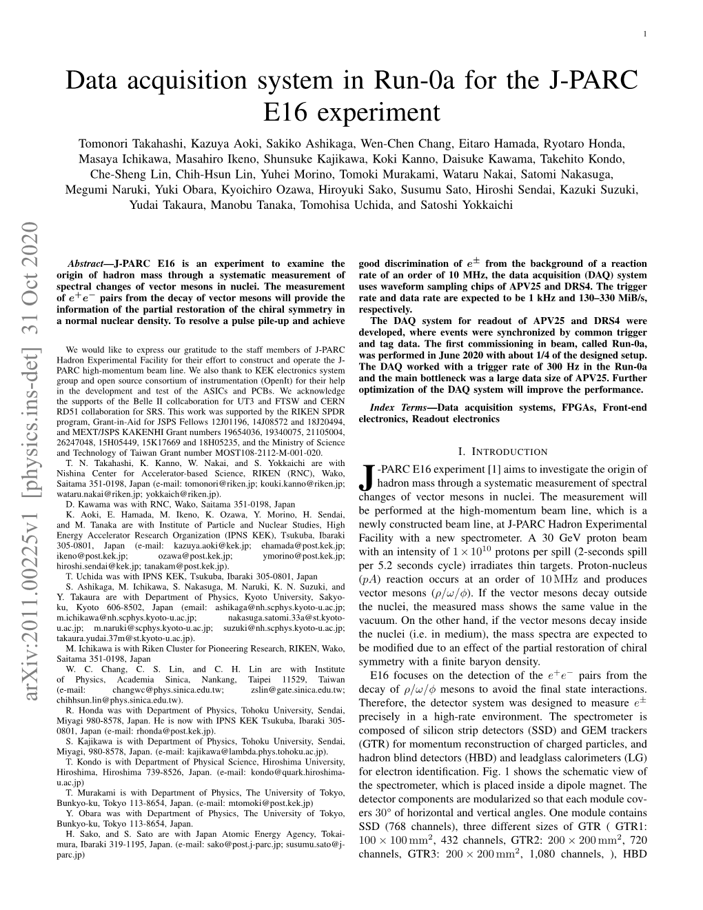 Data Acquisition System in Run-0A for the J-PARC E16 Experiment