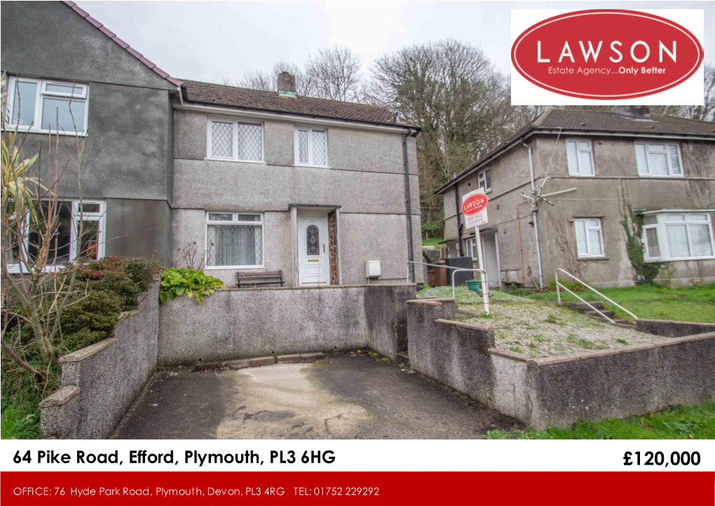 64 Pike Road, Efford, Plymouth, PL3 6HG £120000