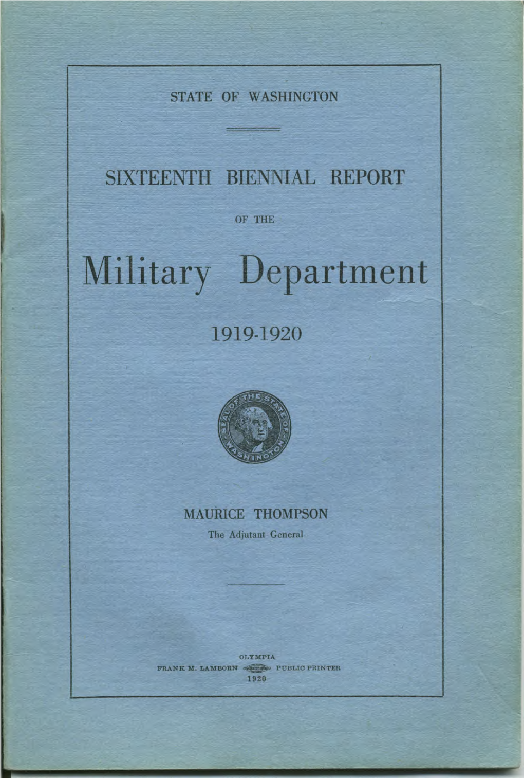 1919-1920 Adjutant General's Report