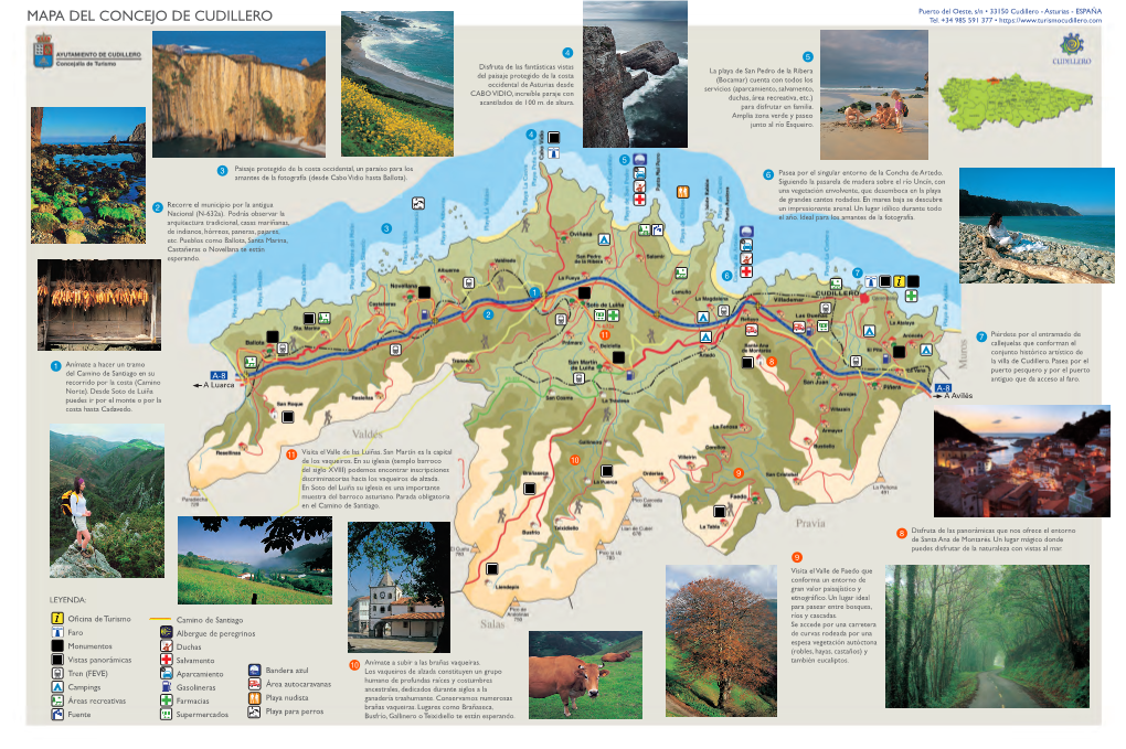 MAPA DEL CONCEJO DE CUDILLERO Tel