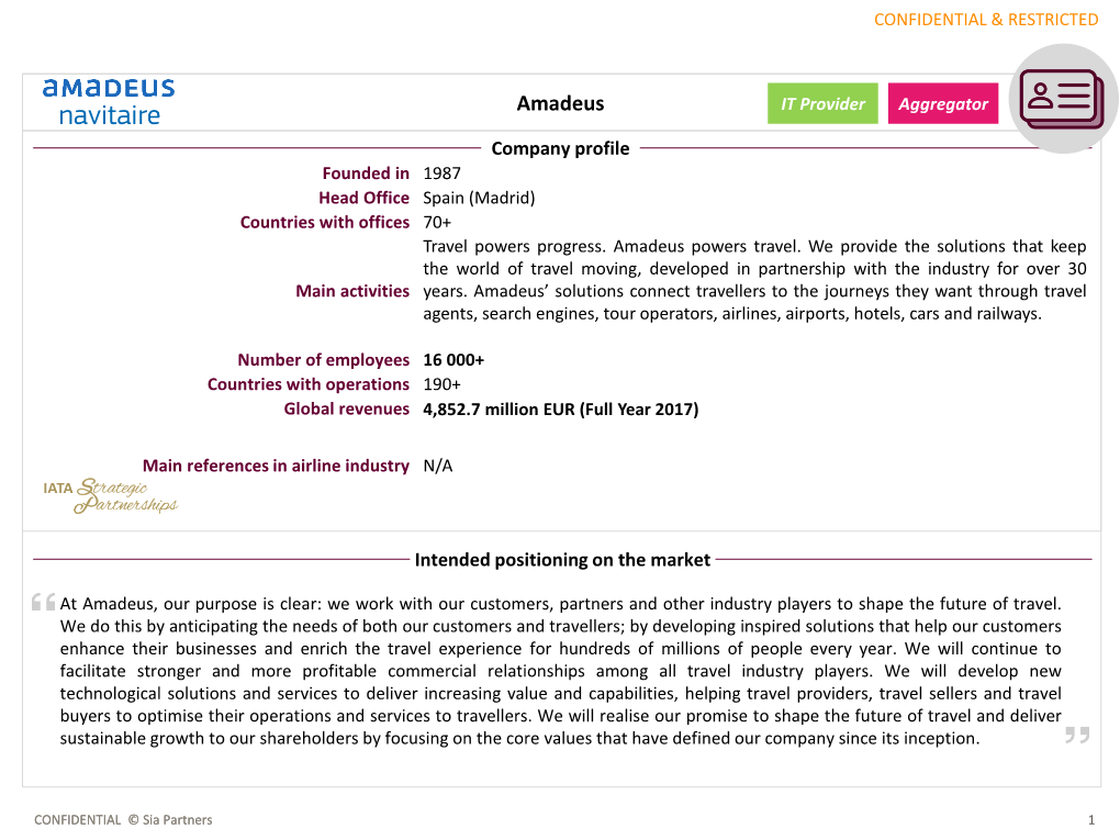 Amadeus IT Provider Aggregator