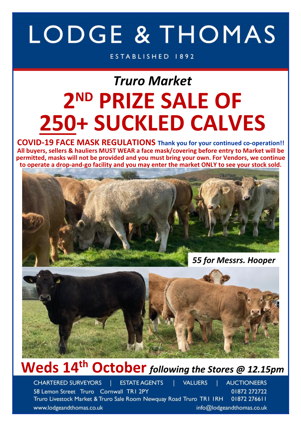 2Nd Prize Sale of 250+ Suckled Calves