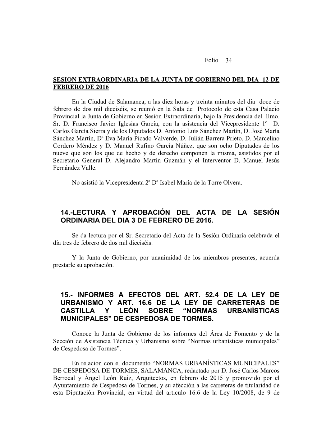 Informes a Efectos Del Art. 52.4 De La Ley De Urbanismo Y Art