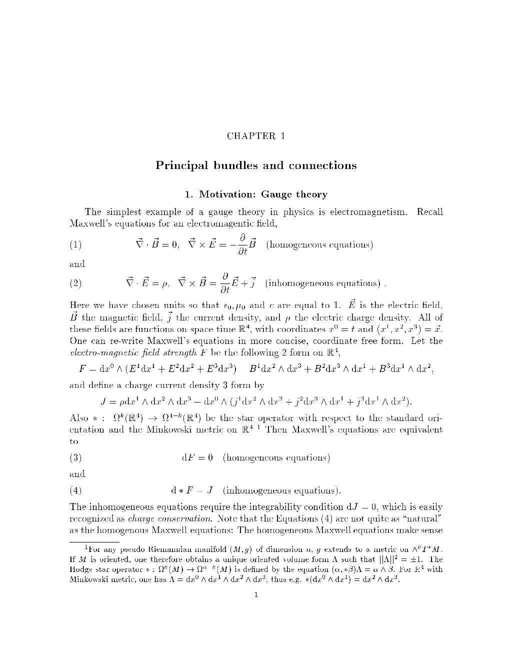 Principal Bundles and Connections