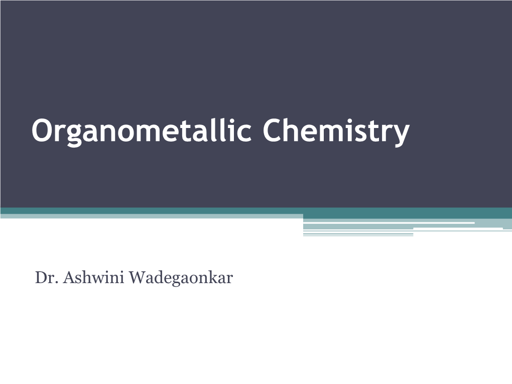 Organometallic Chemistry