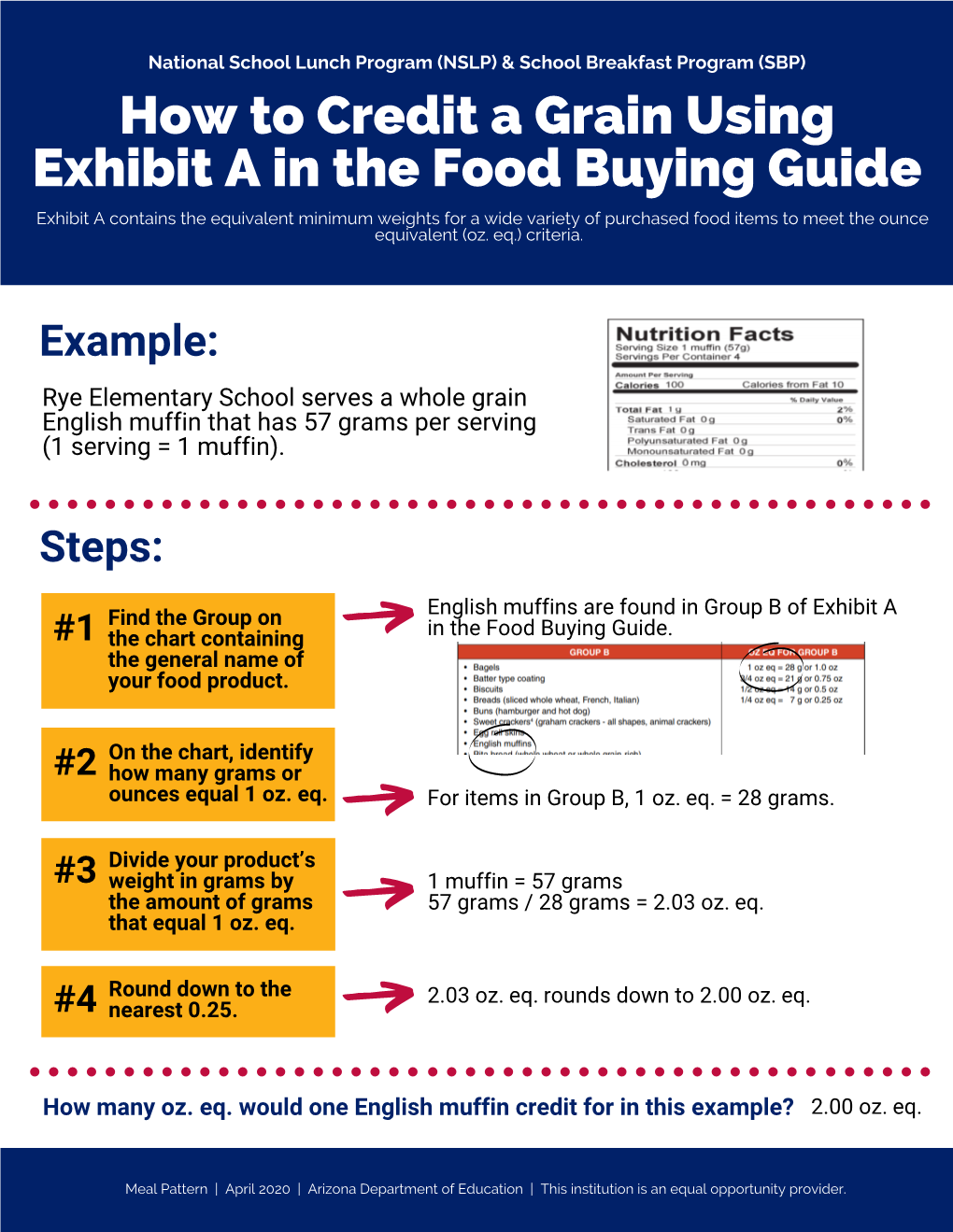 Rye Elementary School Serves a Whole Grain English Muffin, 57G Per