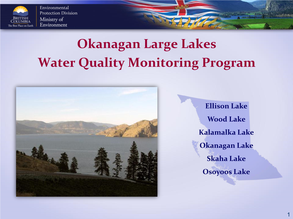 Okanagan Large Lakes Water Quality Monitoring Program