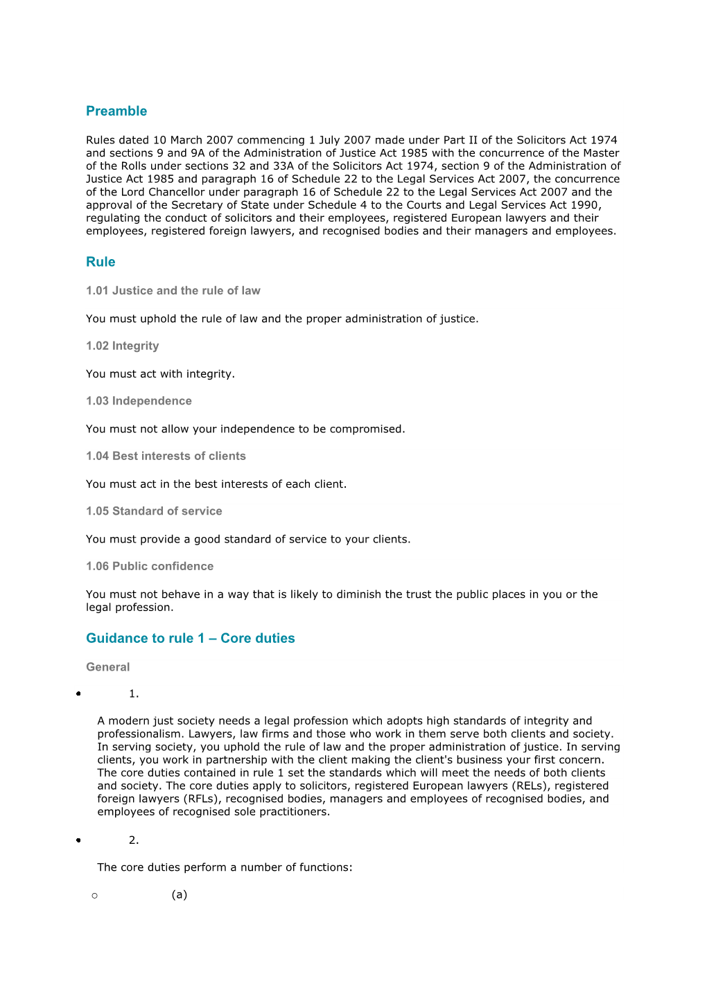 Law Society Code of Conduct for Solicitors