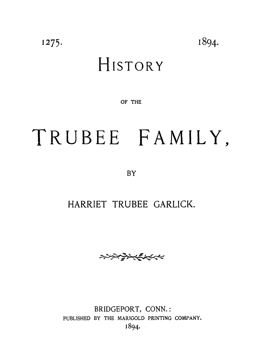 Trubee Family