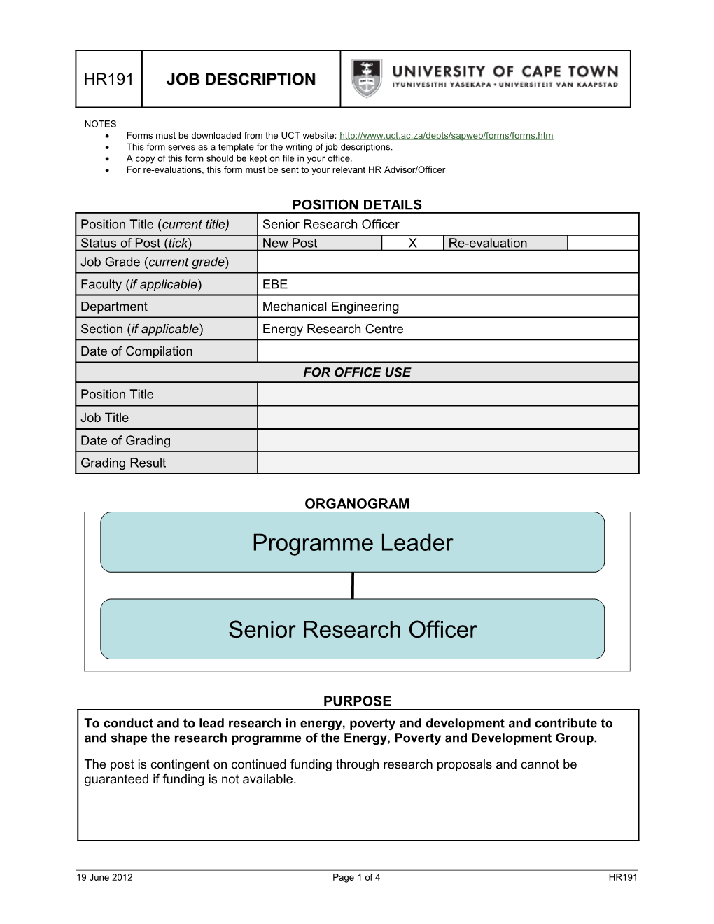 Forms Must Be Downloaded from the UCT Website s1