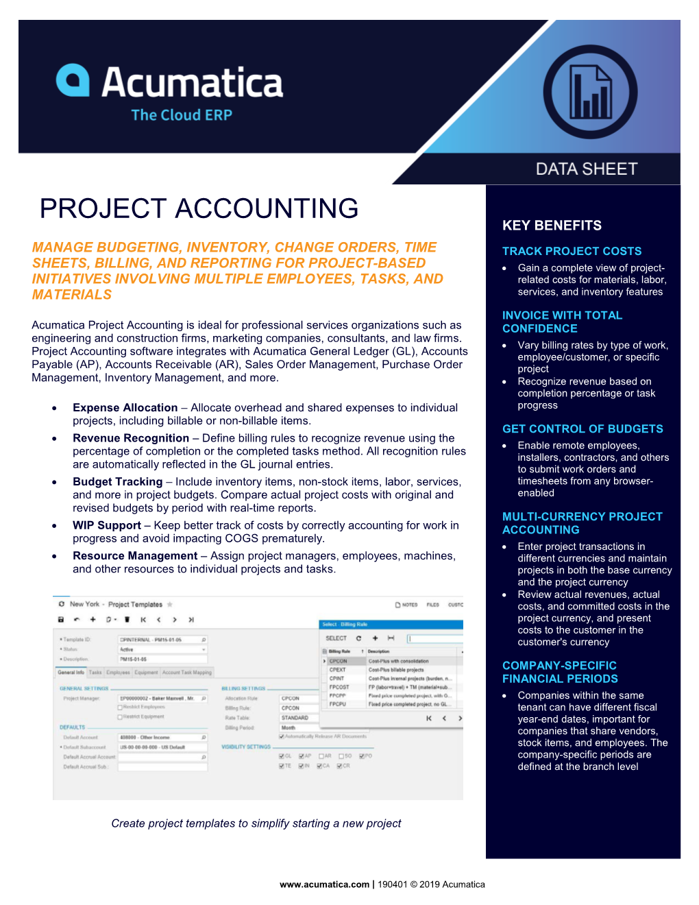 Project Accounting Key Benefits