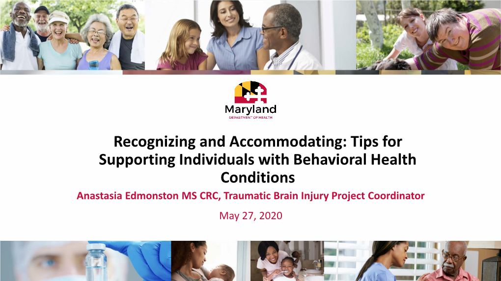 Tips for Supporting Individuals with Behavioral Health Conditions