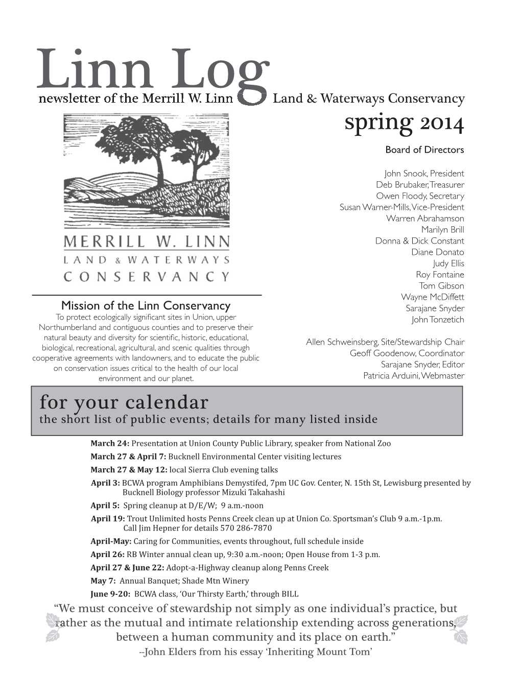 Linnlog Spring 2014.Indd