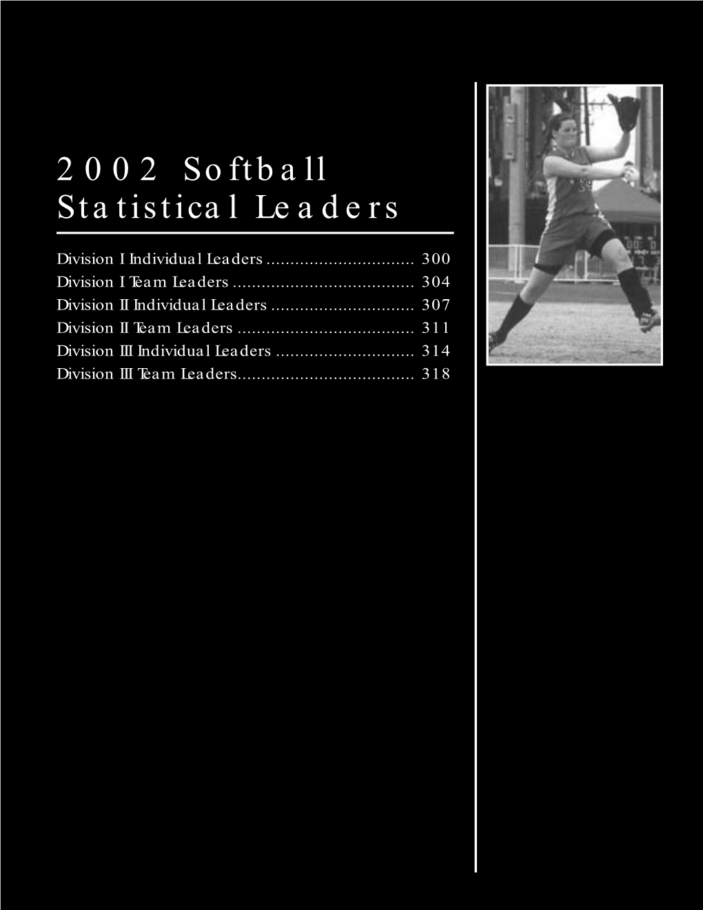 2002 Softball Statistical Leaders