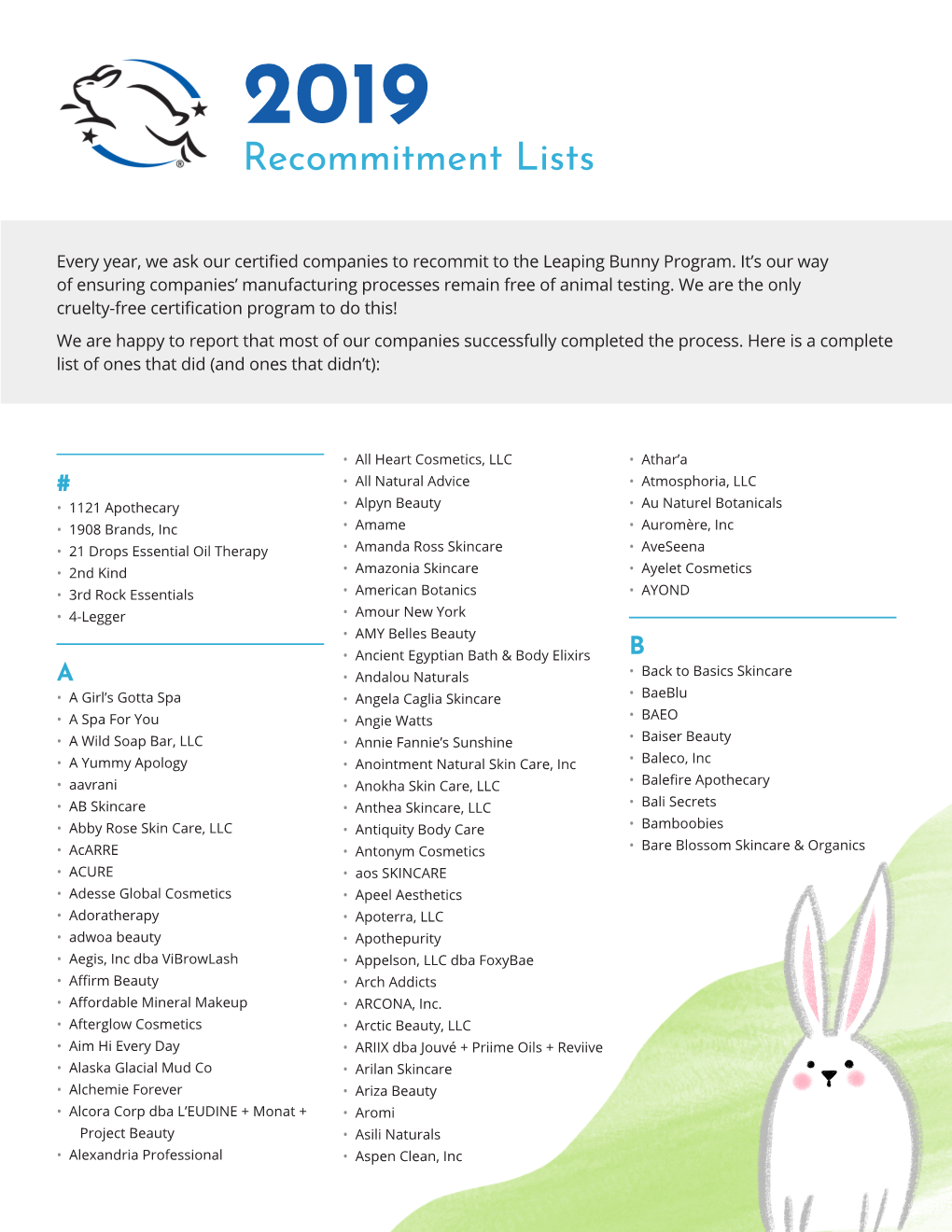 Recommitment Lists